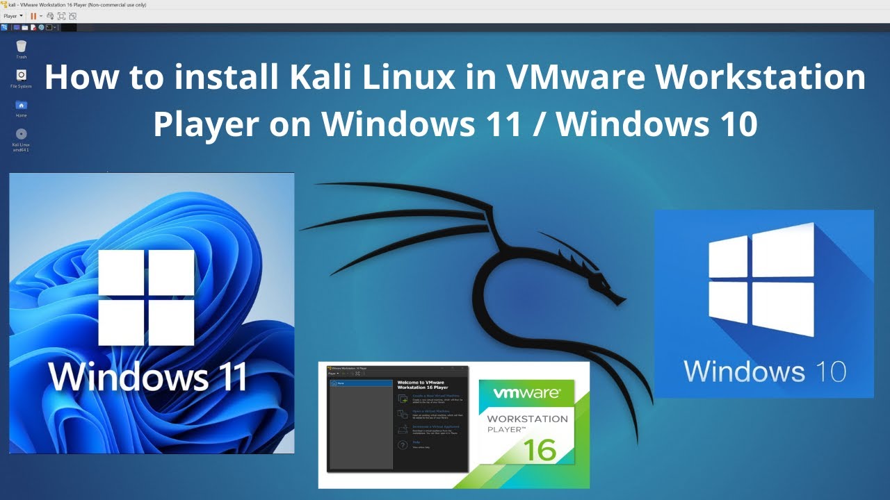 kali linux how to install in vmware player