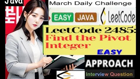 LeetCode 2485 - Find the Pivot Integer | Step-by-Step Explanation | Developer Coder