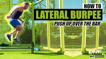 How To Do A LATERAL BURPEE PUSH UP OVER THE BAR | Exercise Demonstration Video and Guide