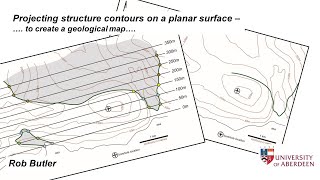 Projecting structure contours on a planar surface..... to create a geological map