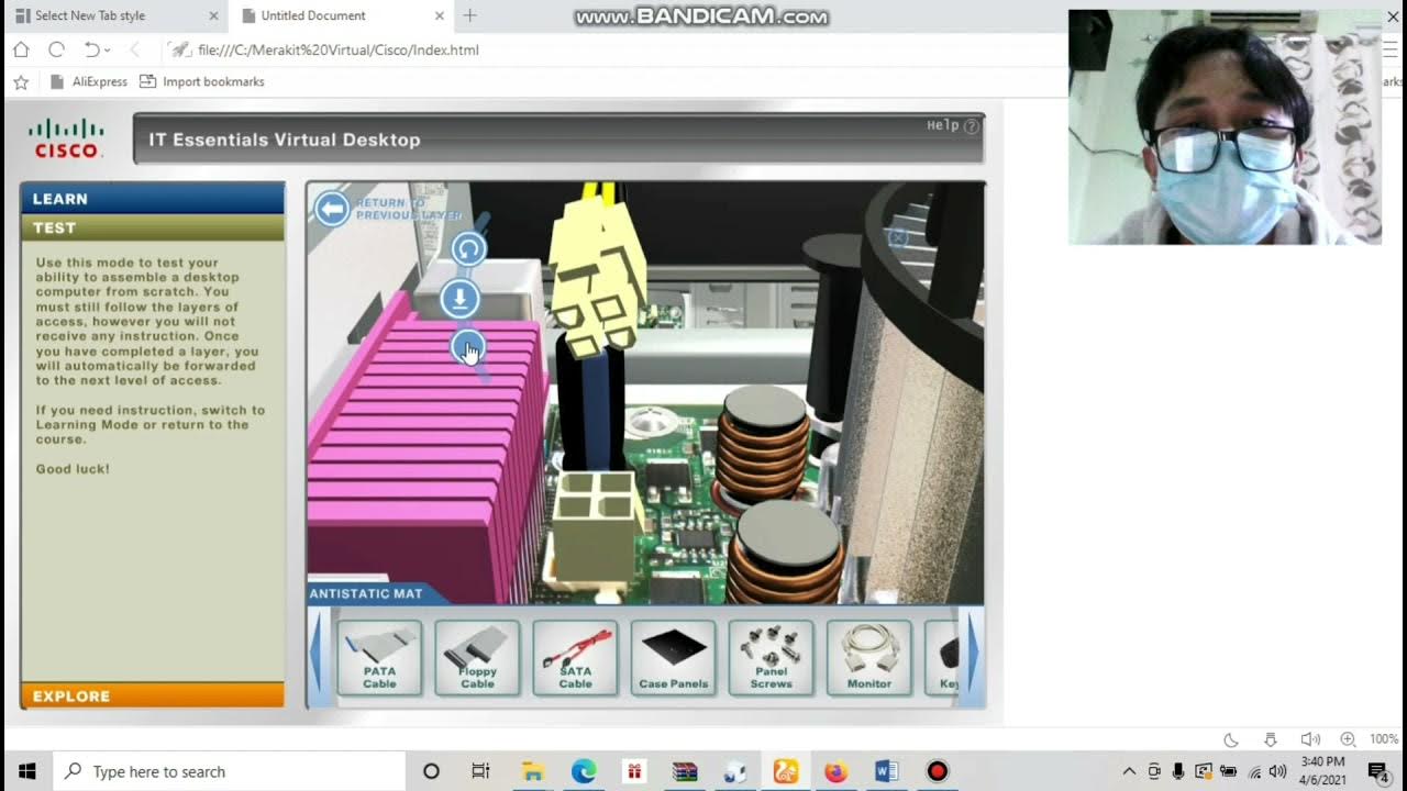  Tutorial Merakit Komputer menggunakan Software Cisco IT Essentials Virtual Desktop Hardware