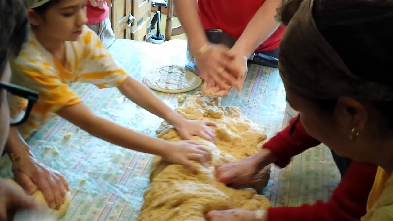 Making crescia Italian cheese Bread 3