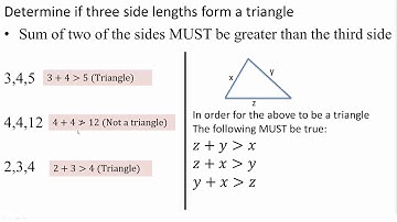 Determine if three side lengths form a triangle (reference)
