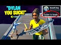 so i decided to 1v1 my biggest hater on fortnite... (trash talker)