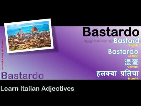 Bastardo - Bastard ಎಂದು ಇಂಗ್ಲಿಷ್ ಅರ್ಥದೊಂದಿಗೆ ಇಟಾಲಿಯನ್ ಭಾಷೆಯಲ್ಲಿ Bastardo ಅನ್ನು ಹೇಗೆ ಉಚ್ಚರಿಸುವುದು?