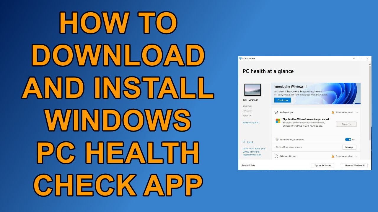 Use pc health check app windows 11. Pc health check.