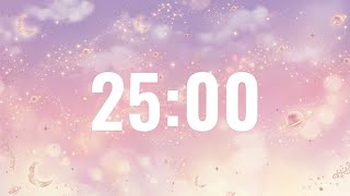 25 Min Pomodoro Timer 🌸 Aesthetic Pink Theme | Study With Me screenshot 5