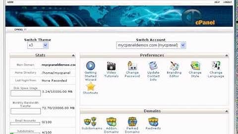 Changing Control Panel Password