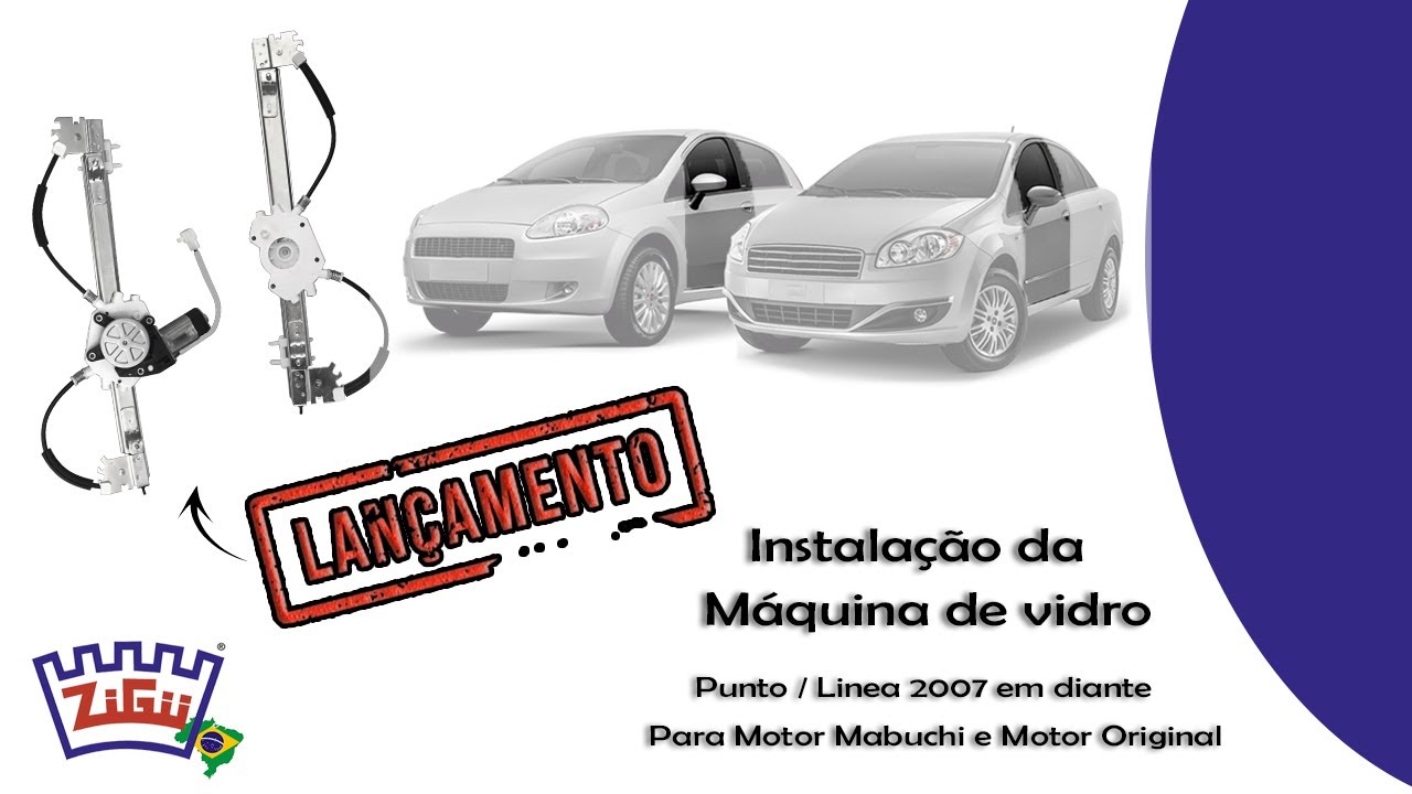 Instalação da máquina de vidro elétrica R-1461 e R-1462 Punto / Linea 2007 em diante