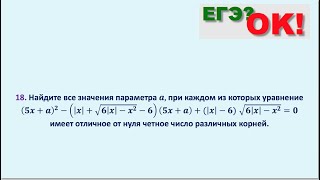 Задача с параметром. Графический метод. Задание 18 ЕГЭ по математике. (49)
