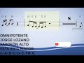Omnipotente, Jorge Lozano, Saxofón Alto, Partitura, Cifrado, Notas, Tutorial