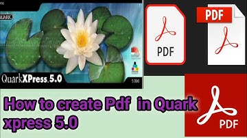How to Create Pdf in quark express 5.0 | combine pdfs