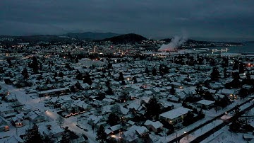 Snowy Sunset over Bellingham, WA | Jan 14th, 2020