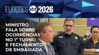 Ministro da Justiça faz balanço do 1º turno e fala sobre embaixada | #EleiçõesSBT2026