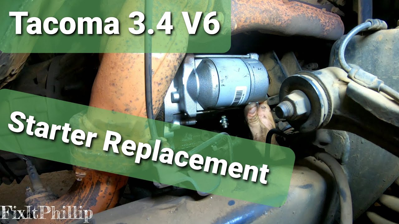 Toyota Tacoma Starter Replacement 3.4 V6 4x4 Manual - YouTube