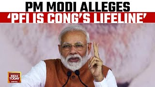 PM Goes All Guns Blazing Against Congress In Karnataka, Alleges 'PFI Is Congress' Lifeline' | Watch