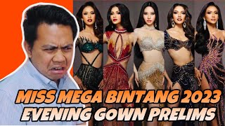 ATEBANG REACTION | MISS MEGA BINTANG 2023 PRELIMINARY COMPETITION EVENING GOWN SEGMENT #megabintang