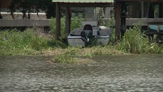 Hurricane Ida debris on Bayou Barataria continues to provide obstacles