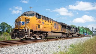 trespasser jumps on train with a bike, another UP leader on NS287, FEC veterans unit