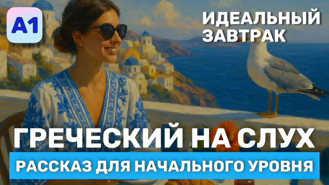 Греческий на Слух. Рассказ начального Уровня (А1)🎧. Идеальный завтрак