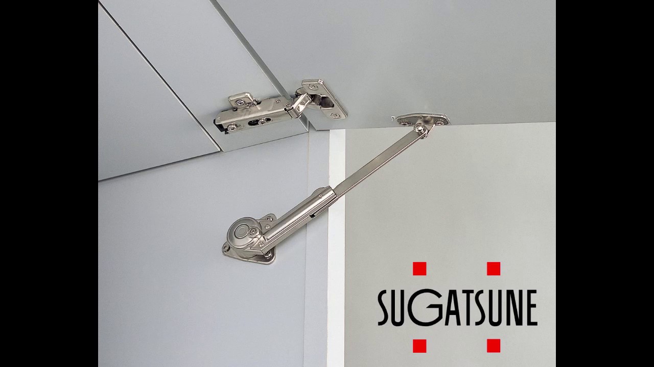 Sugatsune NSDX μηχανισμός ανοίγματος άνω πόρτας ντουλαπιού - YouTube