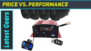 XYC 12V 4 Channel UTV ATV Golf Cart Motorcycle Weatherproof Bluetooth Speakers