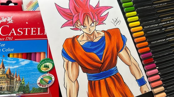Anderson: Desenho colorido: Gogetta do anime Dragon Ball Z