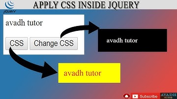 how to apply css in jquery || jquery css methods || jquery tutorial
