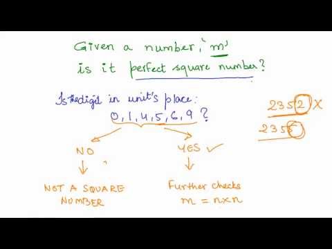 09 Checking if a given number is a perfect square CBSE MATHS