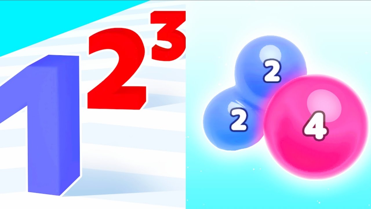 Satisfying All Levels Gameplay 2025 / Number Master vs Melty Bubble 2048...