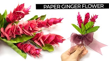 How To Make Paper Ginger Flower - Easy DIY Small Paper Flowers