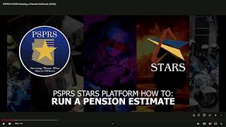 PSPRS STARS Running a Pension Estimate (2026)