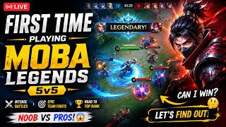 FIRST TIME PLAYING MOBA LEGEND 5v5 😱 | NOOB VS PRO LIVE