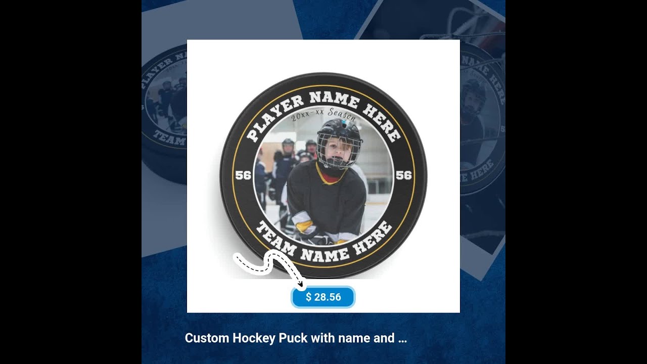 Custom Hockey Puck with name and photo personalized