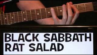 Black Sabbath Rat Salad Guitar Chords Lesson &amp; Tab Tutorial with Solo from Paranoid