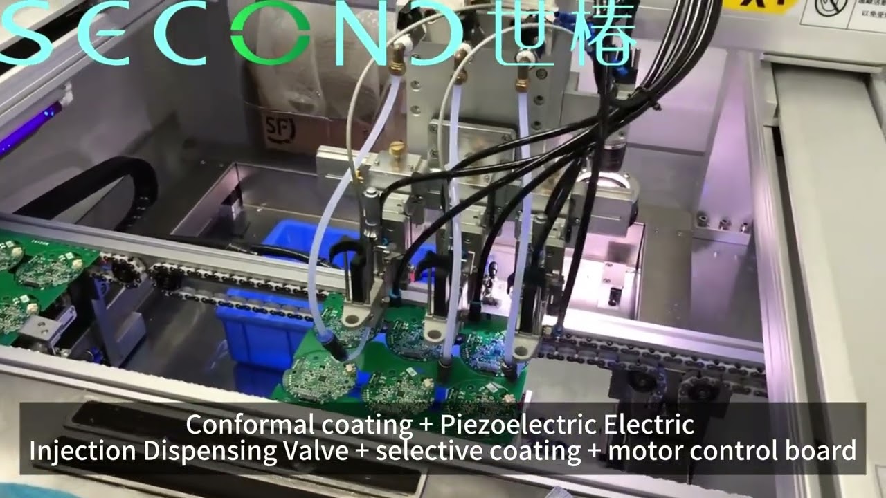 Conformal coating+Piezoelectric Injection Dispensing Valve+ selective coating
