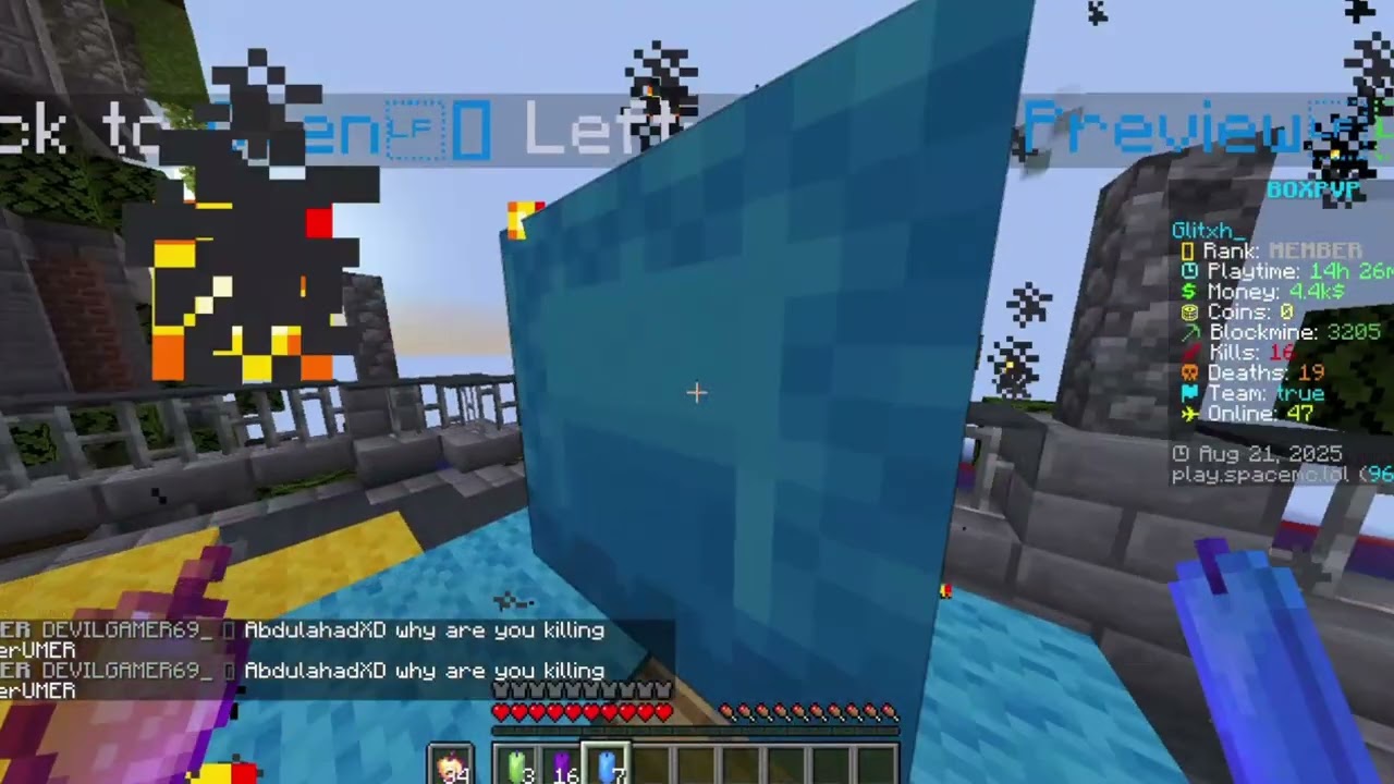 Crate opening in NerdPvP/SpaceMC