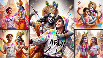 How To Create Viral Holi Name Image With Krishna || Bing Image Creator Tutorial Free || Bing Ai