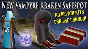NEW Vampyre Kraken 0 Damage Safe Spot with Cannon in OSRS Sailing!