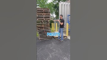 Don’t be this guy with this stack of pallets!#pallet l #wood #woodart #dispenser #machine