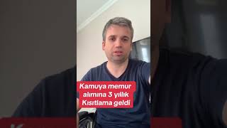 Kamuya memur personel alımları için kötü haber!