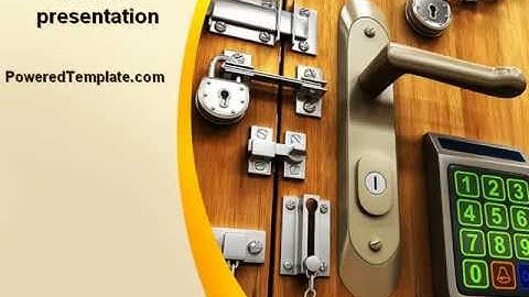 Absolutely Secure PowerPoint Template by PoweredTemplate.com