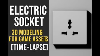 Creating a Modular Electric Socket | 3D Modeling [Time-lapse] #2