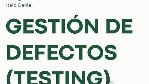 Gestión de Defectos (testing).