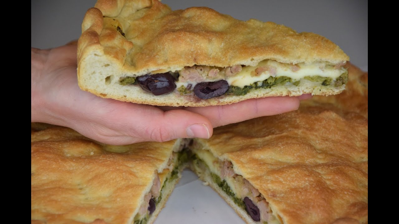 PIZZA RIPIENA idratazione al 55% con cime di rapa e salsiccia ,ottima idea per la vigilia di Natale