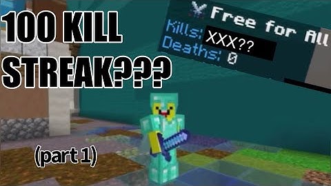 [PART 1] Is getting a 100 KILL STREAK possible on an iPhone??? Pvping on Cubecraft FFA Battle Arena
