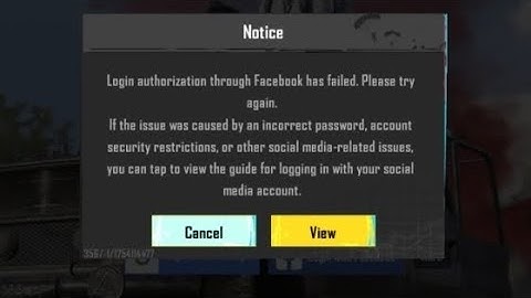 login authorization through facebook has failed please try again.  ||3.9 UPDATE 😎Pubg Login Problam 
