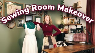 Sewing room makeover & tour: my whimsical, moody sewing studio