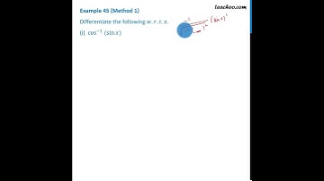 Example 40 (i) (Method 1) - Differentiate cos^-1 (sin x) w.r.t x - with Video - Teachoo