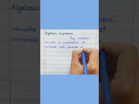 Video: Hvad menes med algebraisk udtryk?